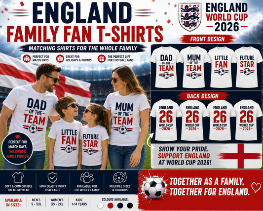 England World Cup Family T-Shirts