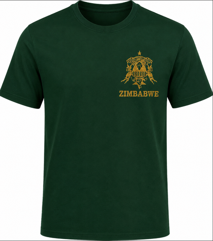 Zimbabwe Passport Premium Heritage T-Shirt – Green & Gold | Zimbabwe Pride Graphic Tee |
