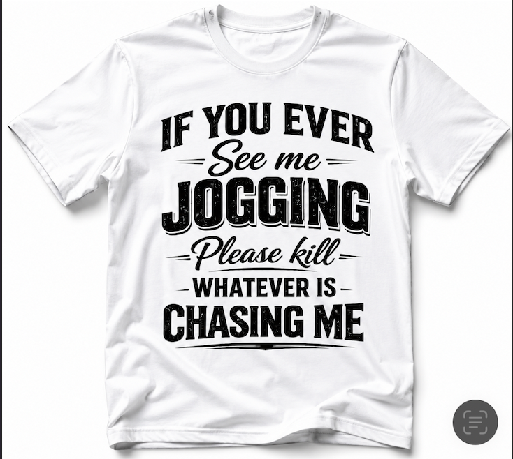 If You Ever See Me Jogging Please Kill Whatever Is Chasing Me Funny T-Shirt | Humorous Graphic Tee