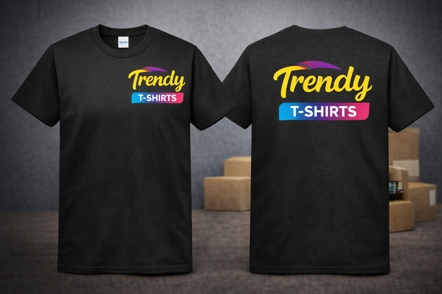 20 Custom Printed Work T-Shirts – Gildan Heavy Cotton | Business Logo Uniform Bundle