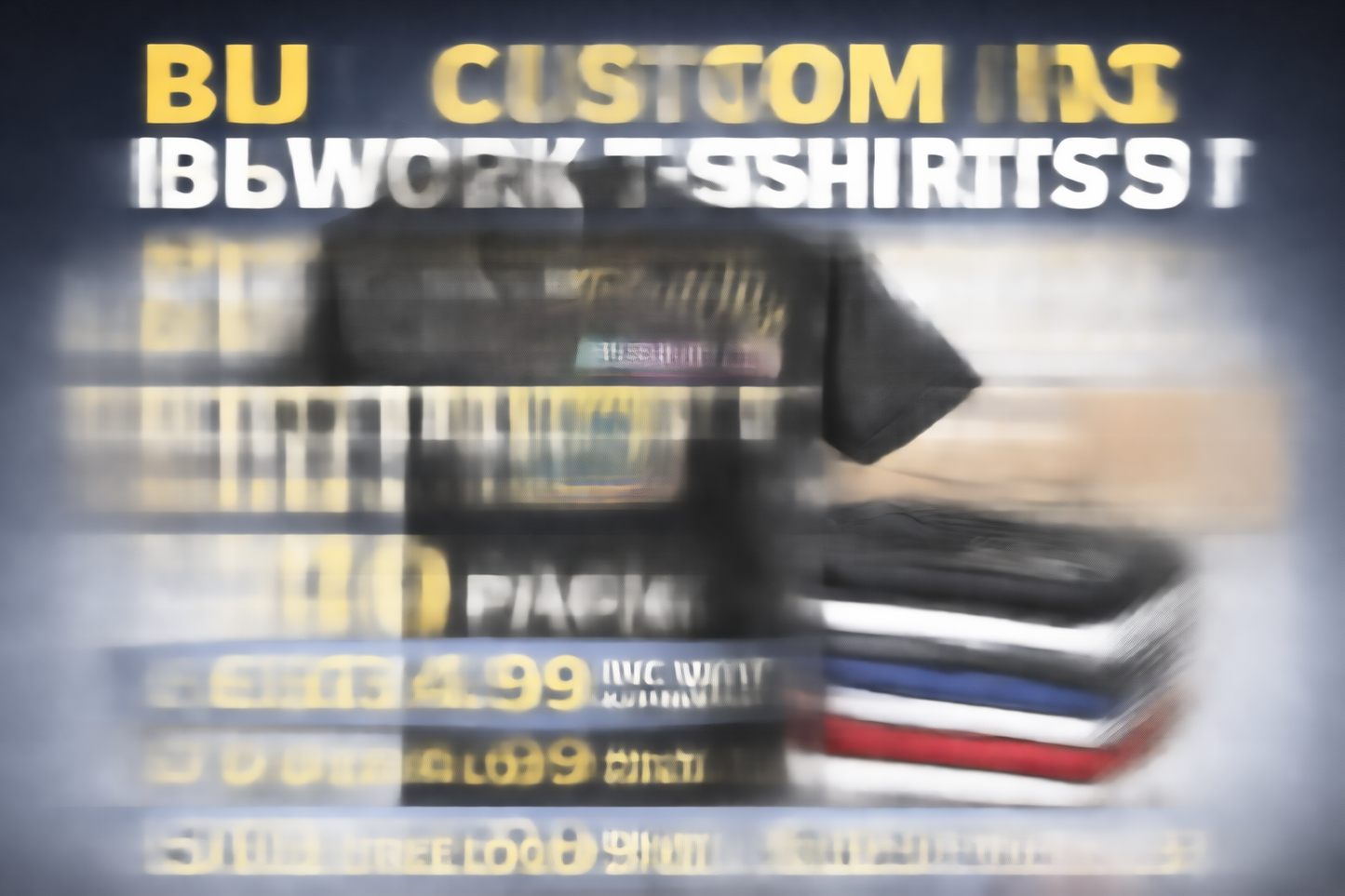 5 Custom Printed Work T-Shirts – Premium T-shirts | Business Logo Uniform | Printed with your Logo