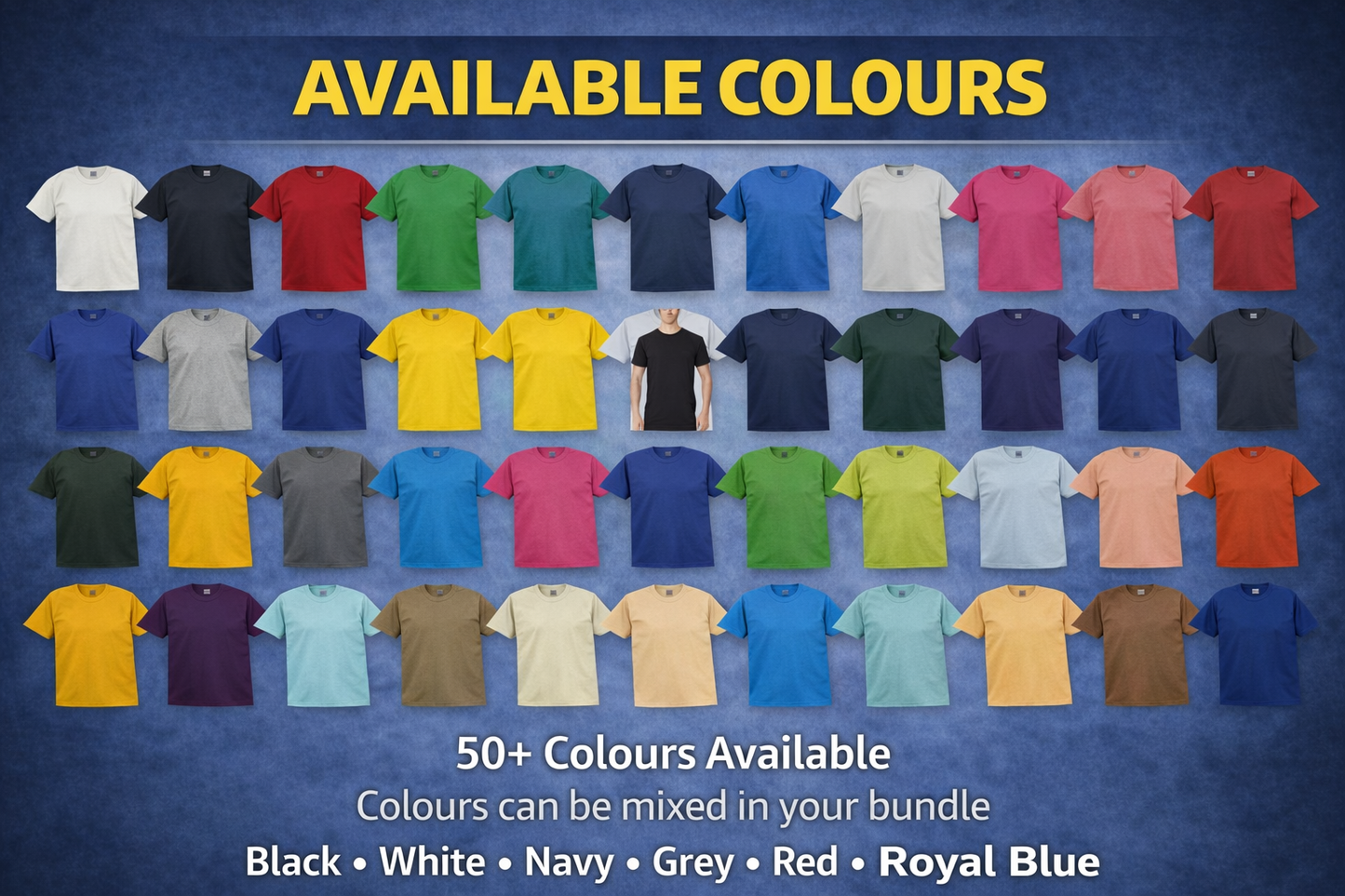20 Custom Printed Work T-Shirts – Gildan Heavy Cotton | Business Logo Uniform Bundle