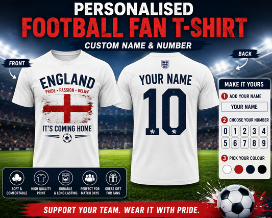 Custom Football Name & Number Shirt